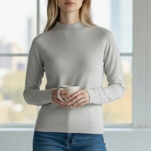 Vince Wool and Cashmere Blend Mock Neck Sweater